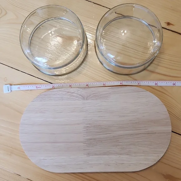 Horizon Cloche Board Tray with 2 Glass Dome Lids - Picture 6 of 11